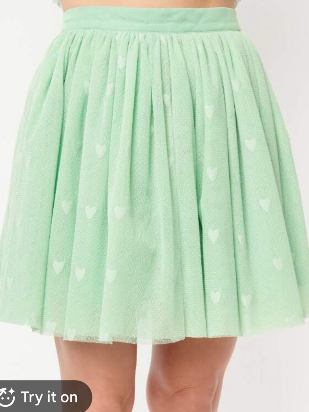 NEW Unique Vintage Plus Size 5X Green Sheer Lace Heart Mini Skirt Pockets Sexy